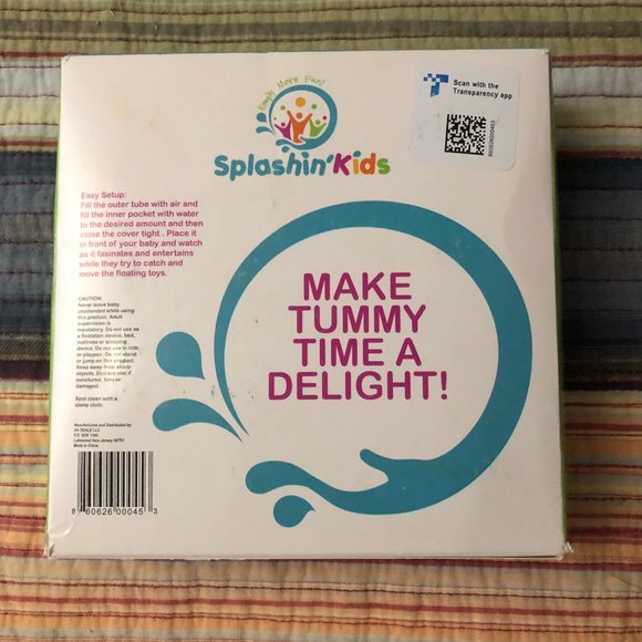 NWT SPLASHIN’ KIDS Inflatable Tummy Time Water Mat for Infants & Toddlers - Picture 2 of 3